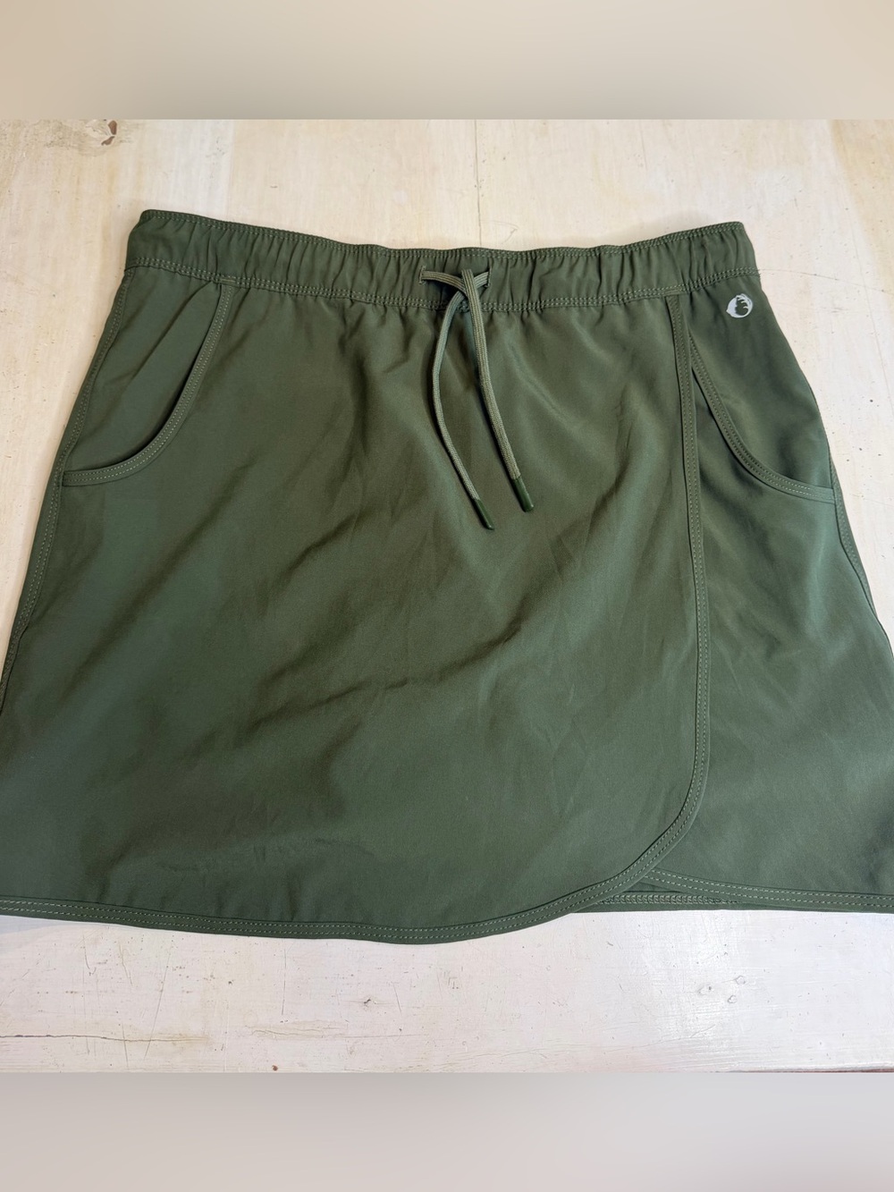 Olive Green Active Skort with Drawstring